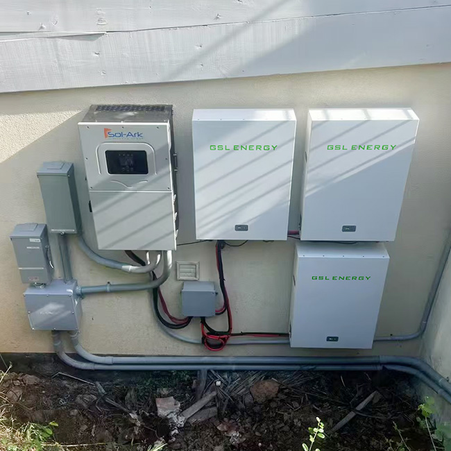 30kWh IP65 wall-mounted LiFePO4 battery installed in USA compatible with Sol-Ark inverter