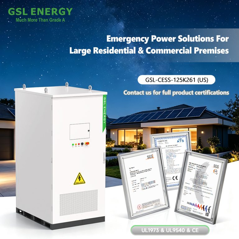 125kW 261kWh AC coupled battery storage system USA